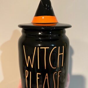 Rae Dunn witch please baby canister